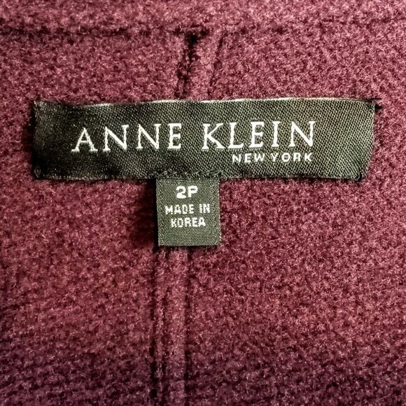 Vintage Anne Klein Purple Wool Open Jacket - Picture 4 of 6